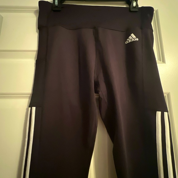 New Adidas Leggings Women’s Large Training Tights 7/8 length Highrise PrimeGreen - Picture 7 of 11